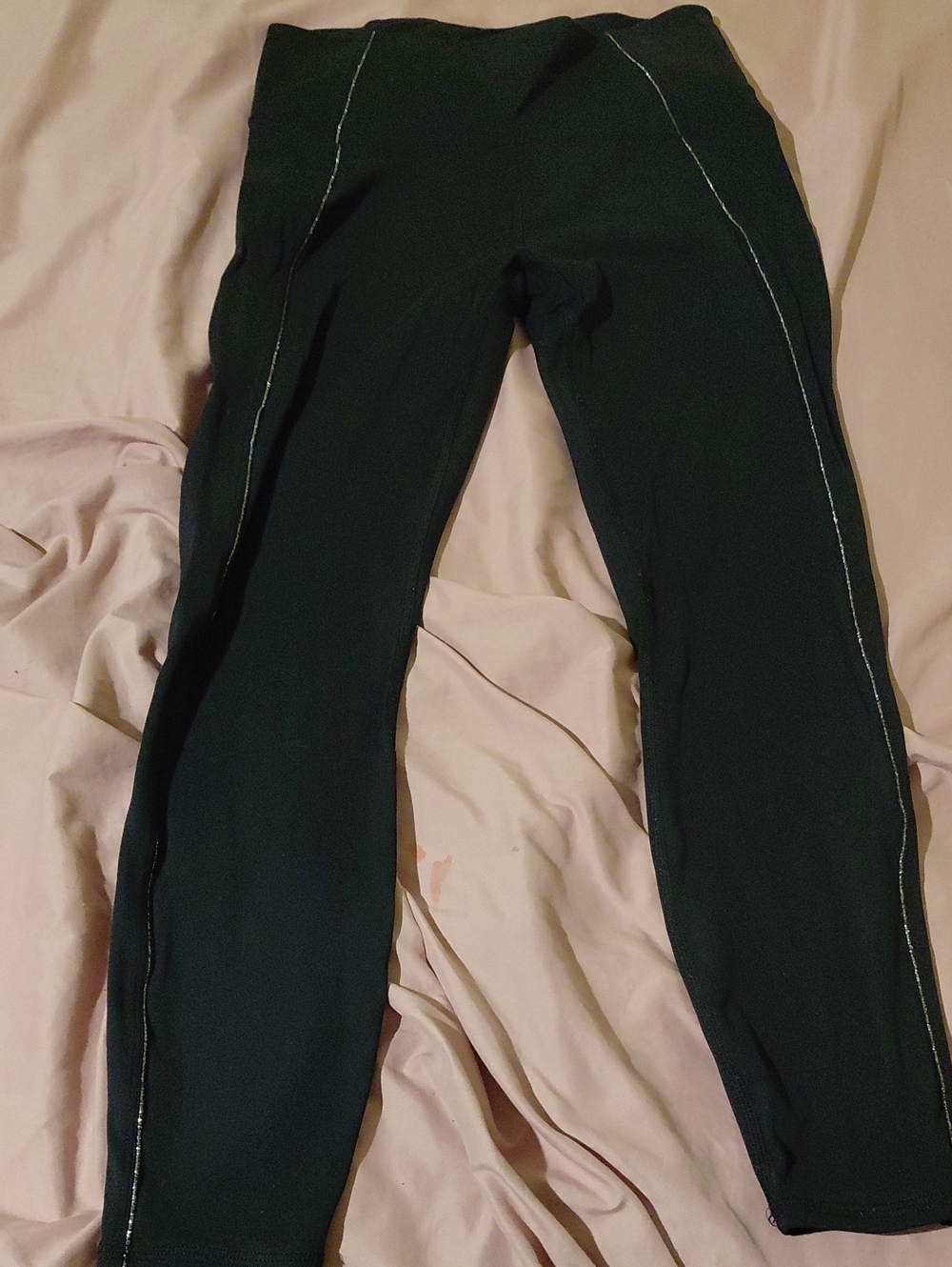JoyLab Black Leggings with Silver Contrast Stitching